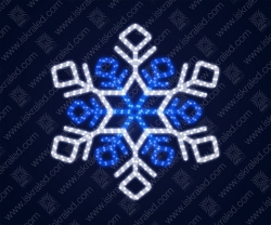 Светодиодная 2D-фигура "Снежинка кристаллы"