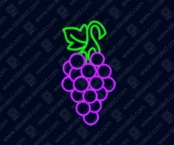Светодиодная 2D-фигура "Виноградная гроздь"