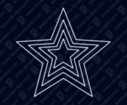 Светодиодная 2D-фигура "Звезда в 4 контура"