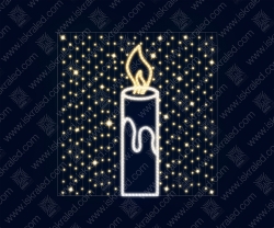 Светодиодная 2D-фигура "Тепло свечи"