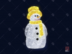 Светодиодная 3D-фигура Братец-снеговик"