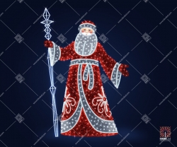 Светодиодная 3D-фигура Дед Мороз веселый"