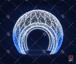 Светодиодная 3D-фигура шар "Иней"
