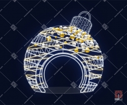 Светодиодная 3D-фигура "Шар со спиралями и шарами"