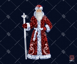 Светодиодная 3D-фигура "Дед Мороз"