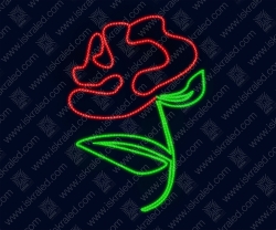 Светодиодная 2D-фигура "Роза"