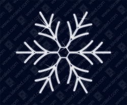 Светодиодная 2D-фигура "Классическая снежинка"