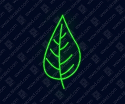 Светодиодная 2D-фигура Изумрудный листок"