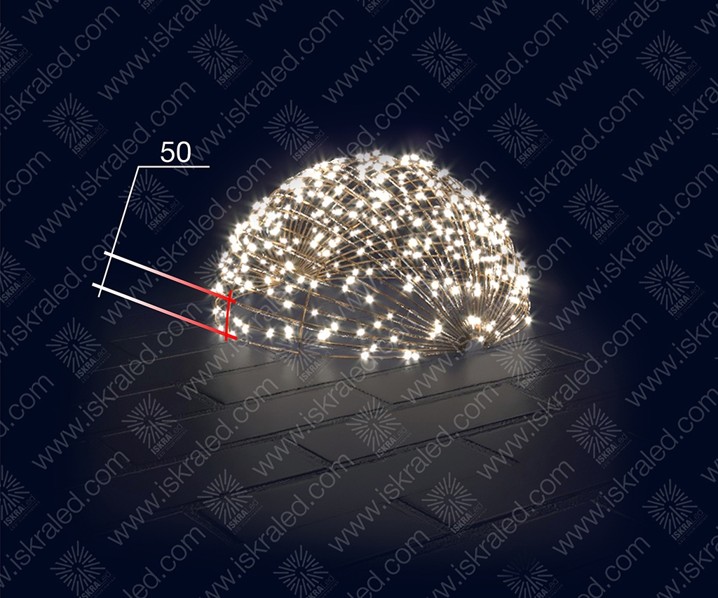 Светодиодная 3D-фигура "Полусфера"-50